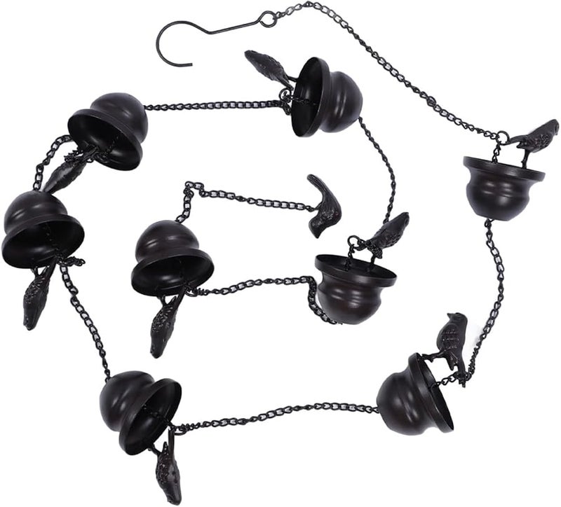 سلسلة مطر حديدية بتشكيل طائر لتصريف المزراب وزينة الحديقة - Image 1